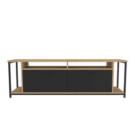 Hanah Home Omar Soporte de TV Roble y Negro